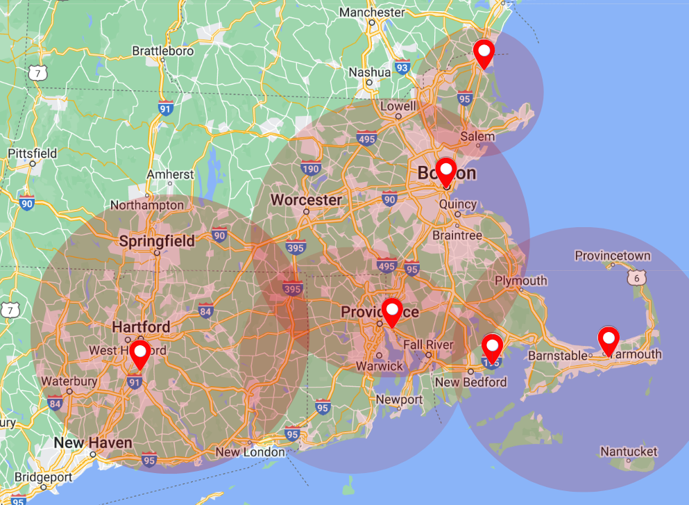 alarm new england service area map