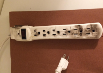power strip burned home safety tips