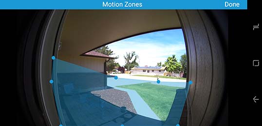ring pro doorbell motion zones